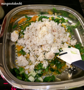 schnelle Spinat-Reis-Pfanne
