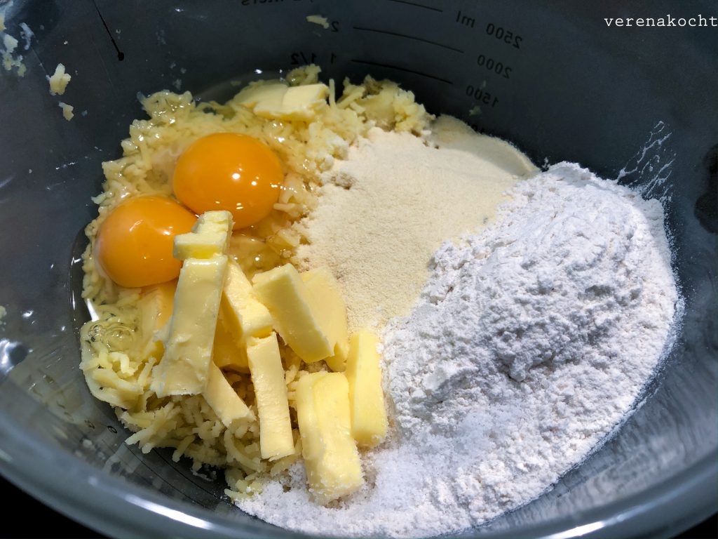 Kartoffelbraten mit Käse-Kräuter-Fülle