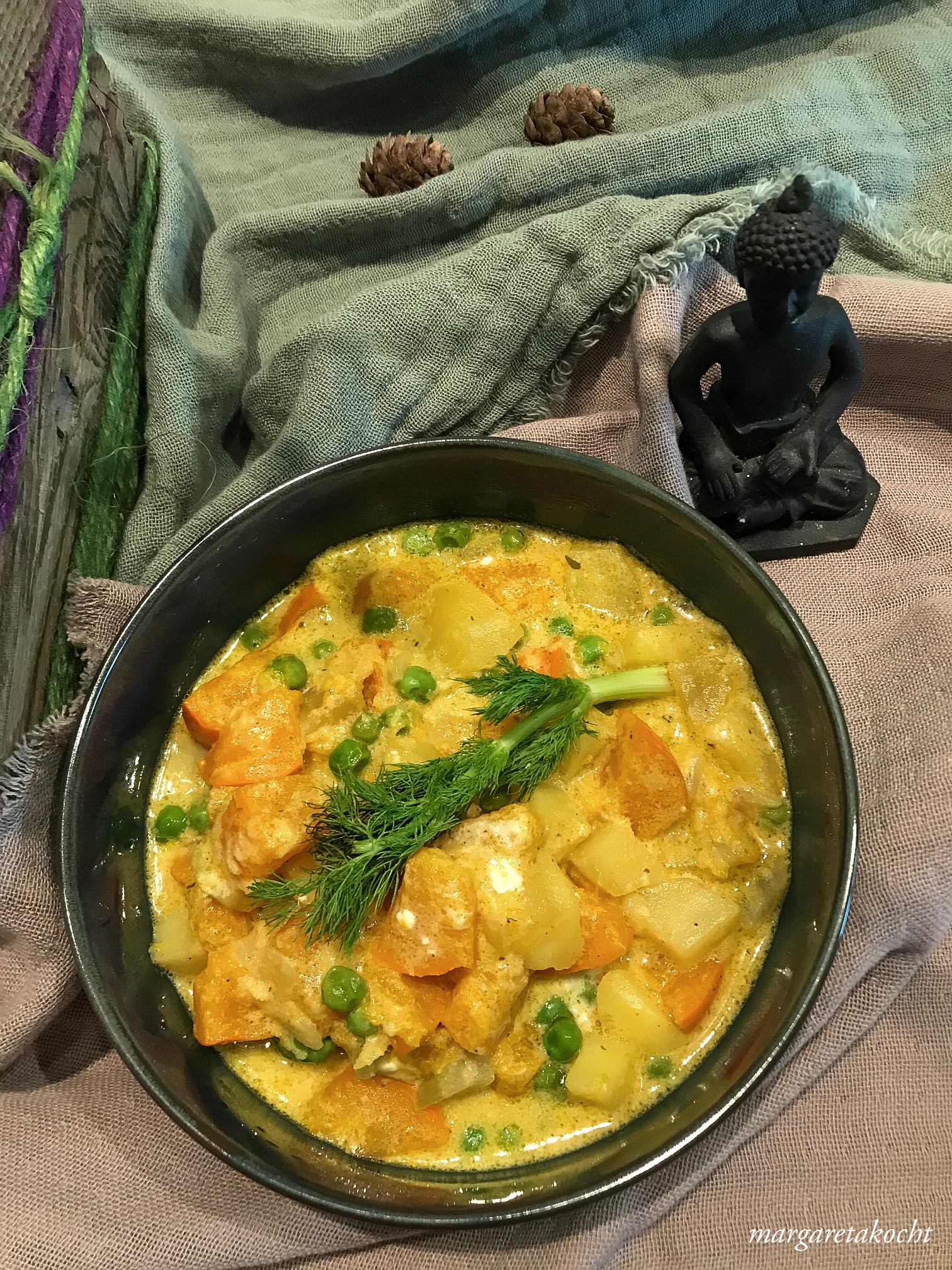 veganes Kürbis Kartoffel Curry