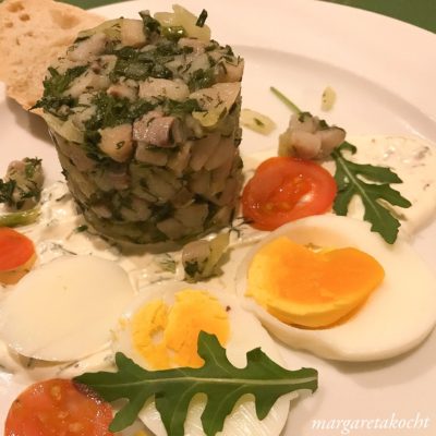 Matjes Tatar auf home-made Dill-Mayonnaise (und) Nein – nicht geschafft!