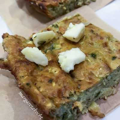 türkischer Zucchini Kuchen mit Feta (und) Im Jänner geht’s fix nach …